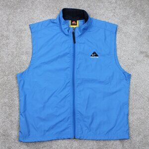 Vintage Nike ACG Vest Adult Large Blue Packable Tactical Windbreaker Jacket Coat